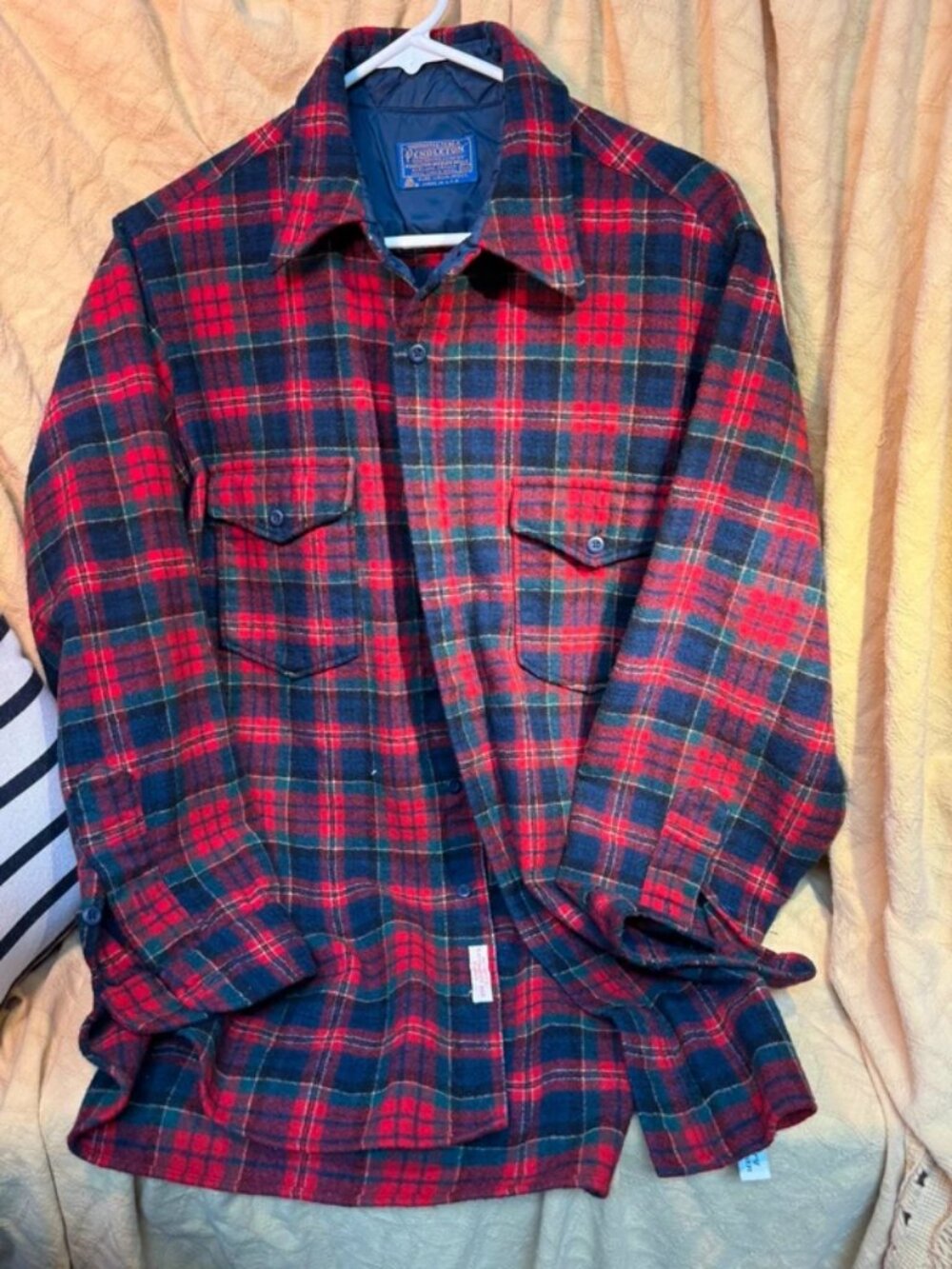Pendleton Size 16.5 Macpherson Red Tartan Wool Shirt